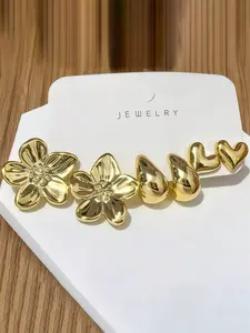 6-18pcs Gold-Tone Fashion Elegant Minimalist Earrings Set, Stylish & Elegant, Suitable For Daily, Party, And Event Wear, Fashionable Huggie Earrings, Earring Stack