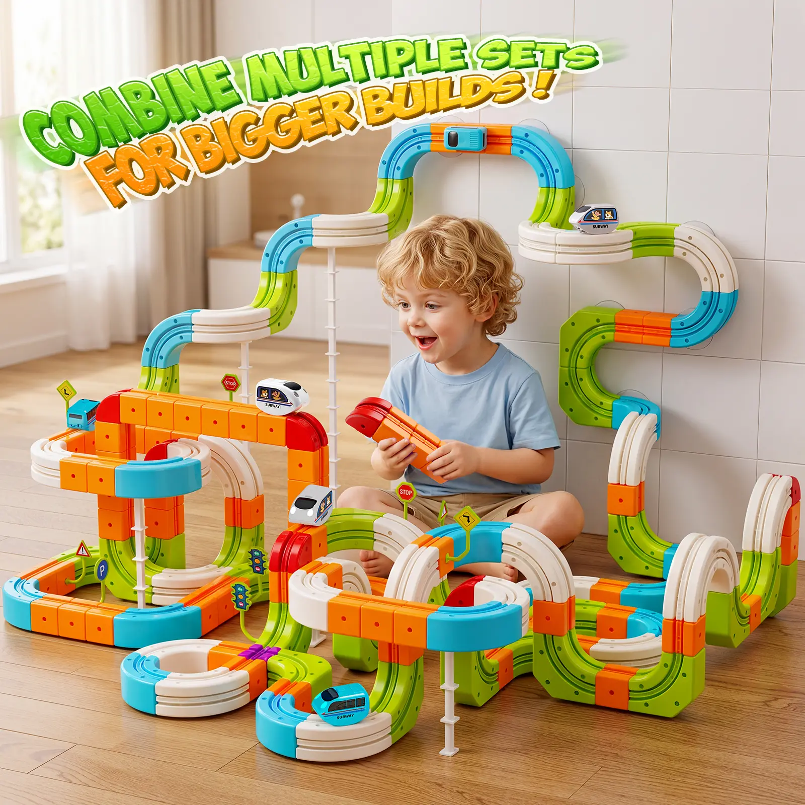 59/93 PCS Electric Magnetic Train Set for Kids, Gravity-Defying 3D STEM Toy Train Track for Toddlers, Building Train Toys, Magic Tracks Toy Birthday Gifts for 3 4 5 6 7 8+ Year Old Boys Girls