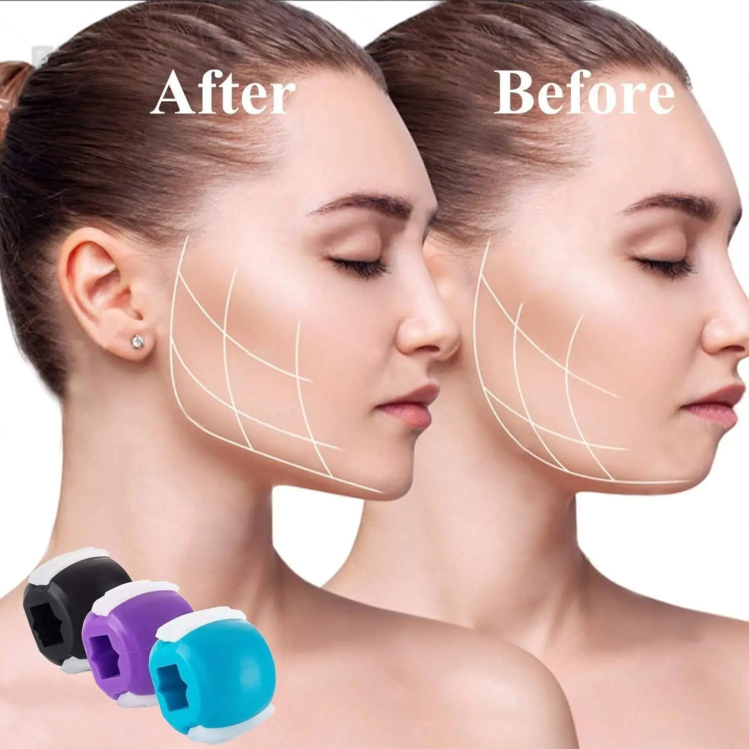 Jawline Exercise Tool, Jawline Shaper, Oral Fitness Ball, Neck Face Jaw Training Device, Tightening Sculpting, Facial Muscle Trainer, Facial Shaping Tool, Home Gym Accessory