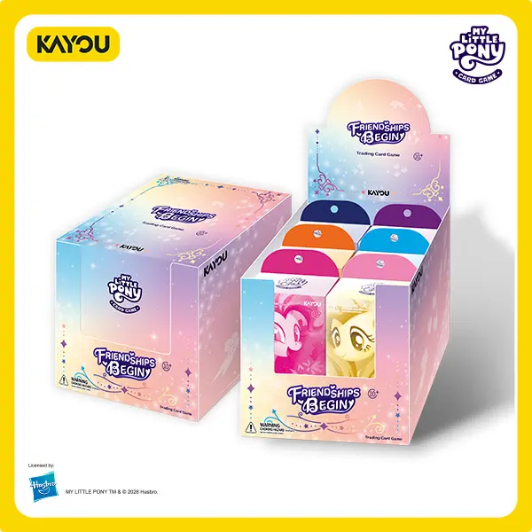 New My Little Pony English Sealed TCG Series 1 Assorted Sealed Box - Trading Card Collector Multipack, Authentic Cartoon Non-Sports Collectibles, Fluttershy Pinkie Pie Applejack Twilight Sparkle Pulls - 001A-NA