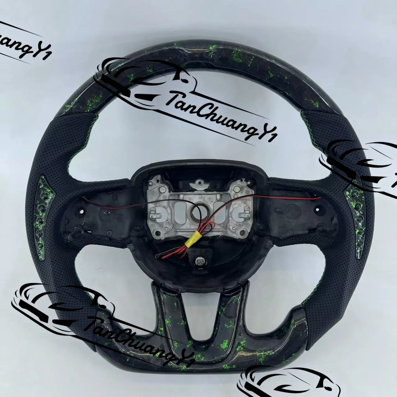 Forged Carbon Fiber Steering Wheel Fit for Dodge Hellcat Challenger Charger Durango SRT 2015+