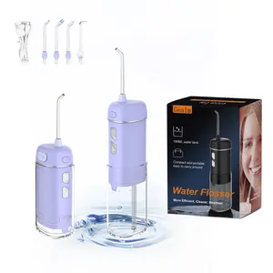 Gealm Mini Water Flosser, Oral irrigators, Portable Compact Design, Cordless Oral Irrigator with 3 Modes, Removable Tank, Waterproof for Braces, Orthodontic, Sensitive Teeth On-The-Go Use, Nozzle Cleansing Machine, Brace Care