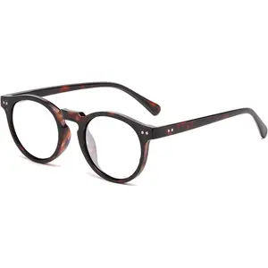 Round Blue Light Glasses for Women Men Fashion Retro 90s Small Frame Computer Eyeglasses Anti