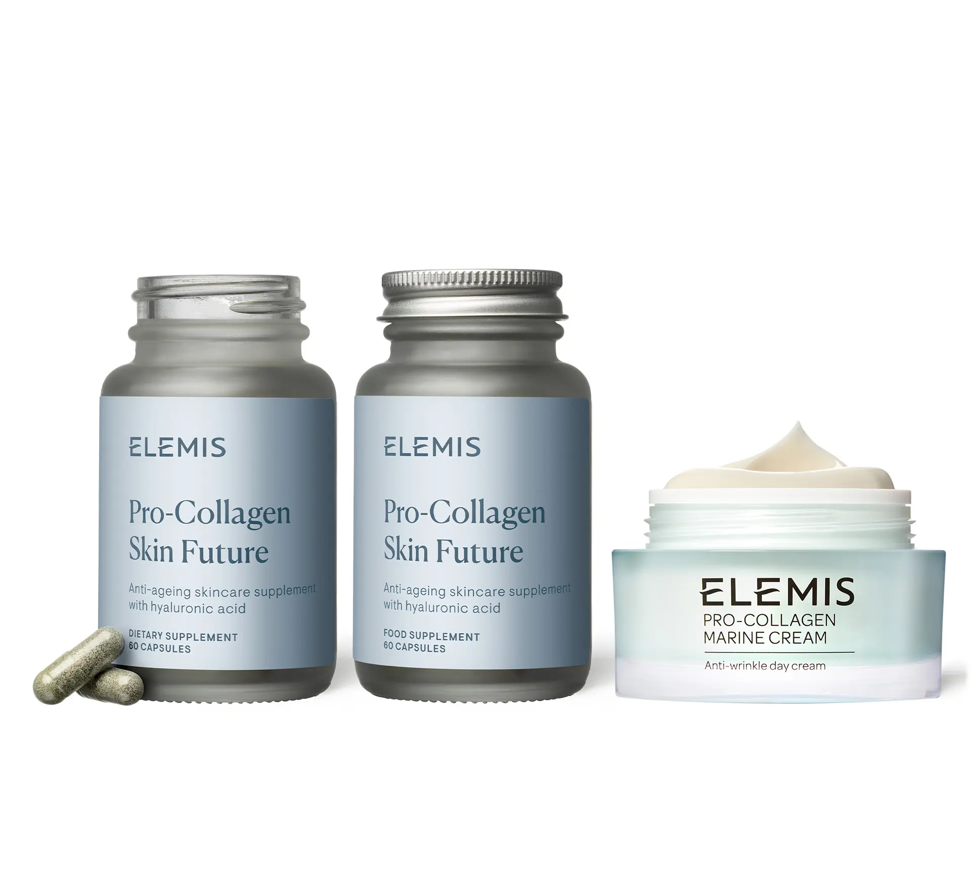 ELEMIS Pro-Collagen Marine Cream & Supplements 60-Day Supply ELEMIS Pro-Collagen Marine Cream & Supplements 60-Day Supply