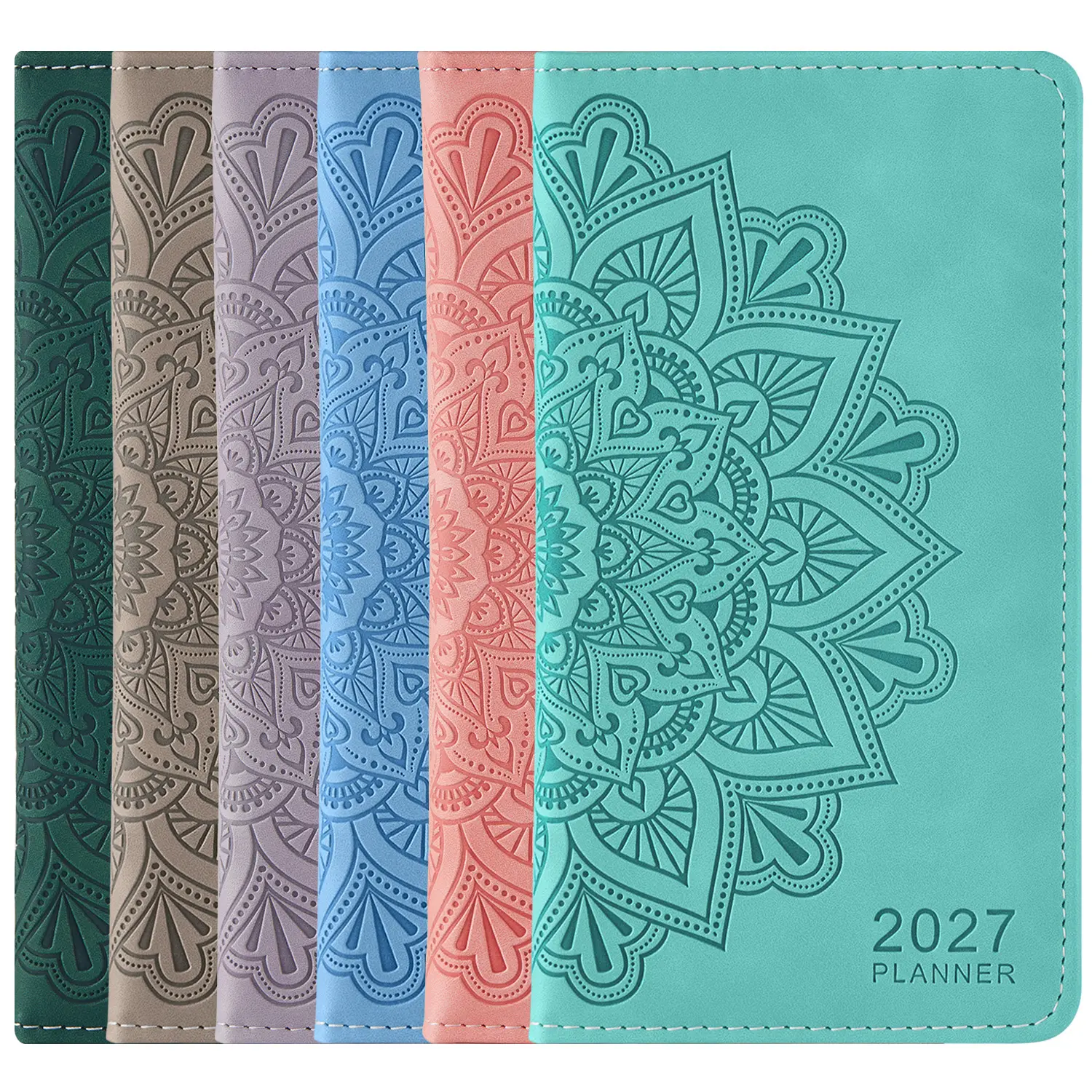 2027 Small Planner, Pocket Planner for Purse, Jan 2027 - Dec 2027, Hardcover Weekly Monthly Calendar with Monthly Tabs, Inner Pocket, Pen Loop, A6 Compact size (3.8" X 7"), for Women Men Organizing