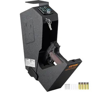 Fathersdaygift Mounted Steel Shell Biometric Handgun Safe with Foam Interior, 3 Quick Access Ways (Fingerprints, Passwords, Keys), LED Lights, Mounting Capability for Home, Bedside Usedealsforyoudays
