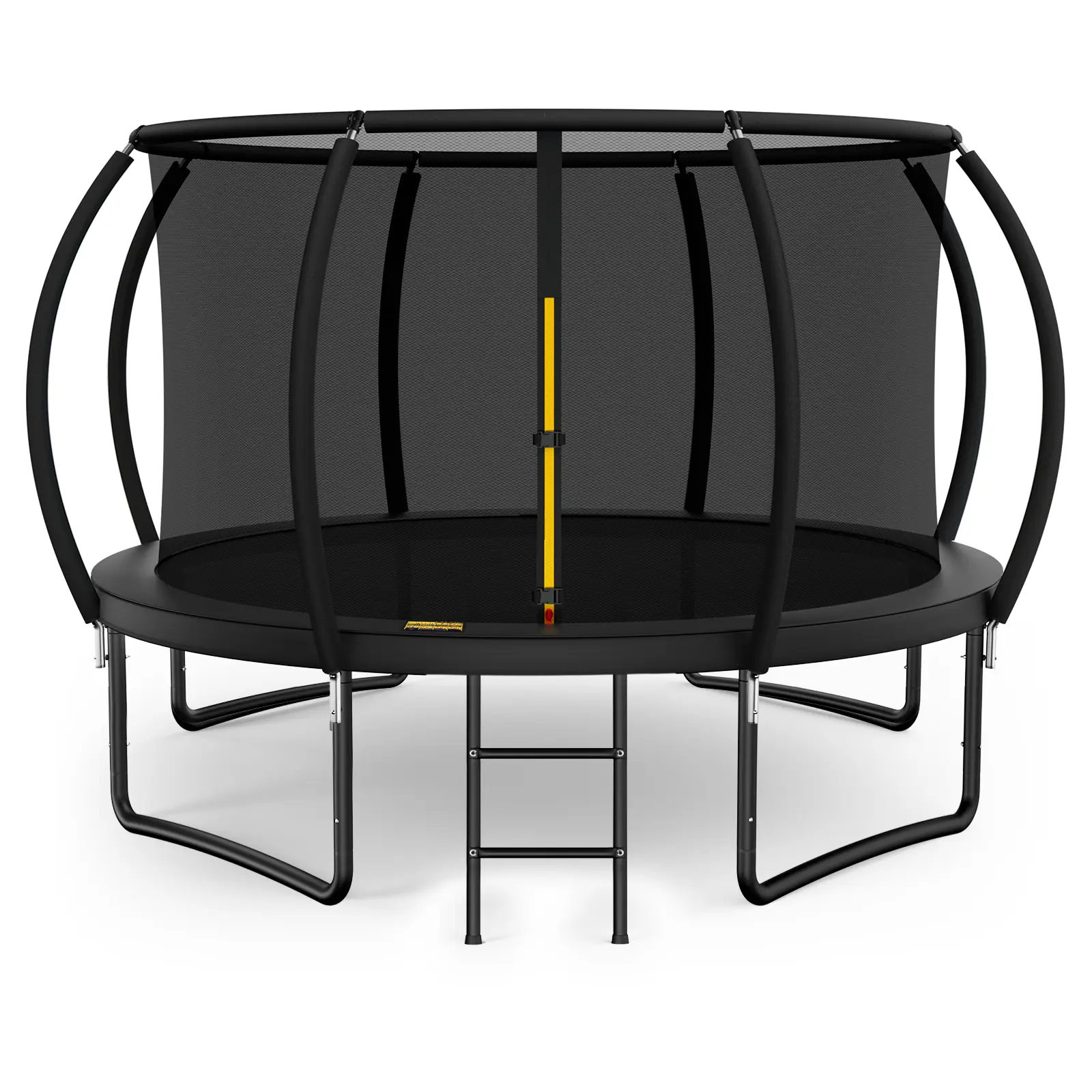 10FT 12FT 14FT Round Outdoor Trampoline with Safety Enclosure Net & Curved Guardrail, Heavy‑Duty Galvanized‑Steel Frame, Weather‑Resistant & UV‑Resistant, Easy‑to‑Assemble Backyard Trampoline for Kids and Adults Outdoor Family Play summerwins
