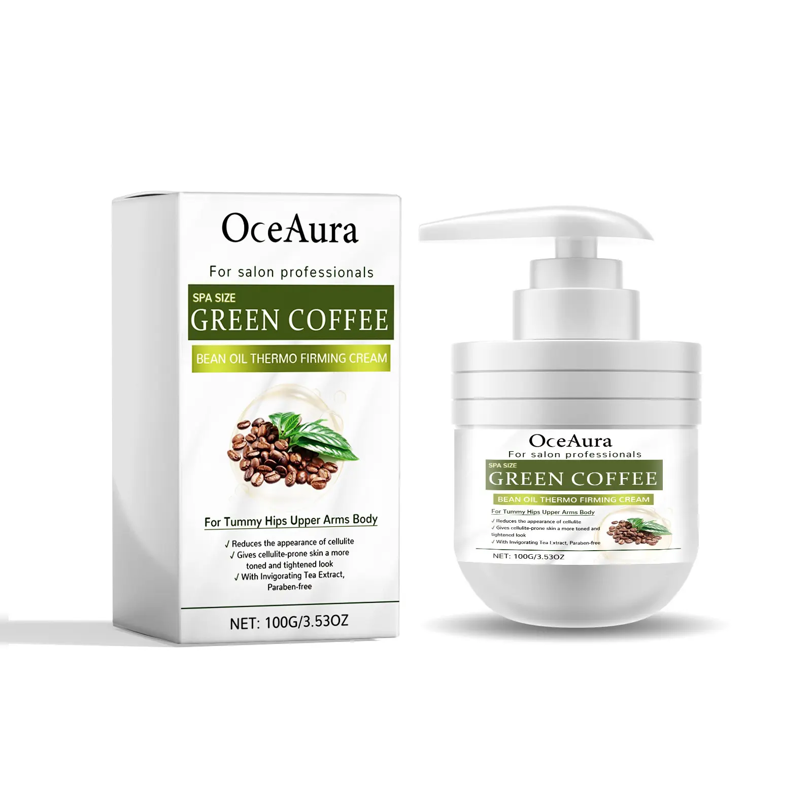 Green Coffee Bean Oil Thermo Firming Body Lotion - Caffeine Infused Collagen Body Care Cream, Firms & Hydrates, Daily Moisturizer for Women to Improve Textured Crepey Skin on Tummy Hips Arms, Travel Size for Easy Carry Salon-Quality Option, Cosmetic, Hydr