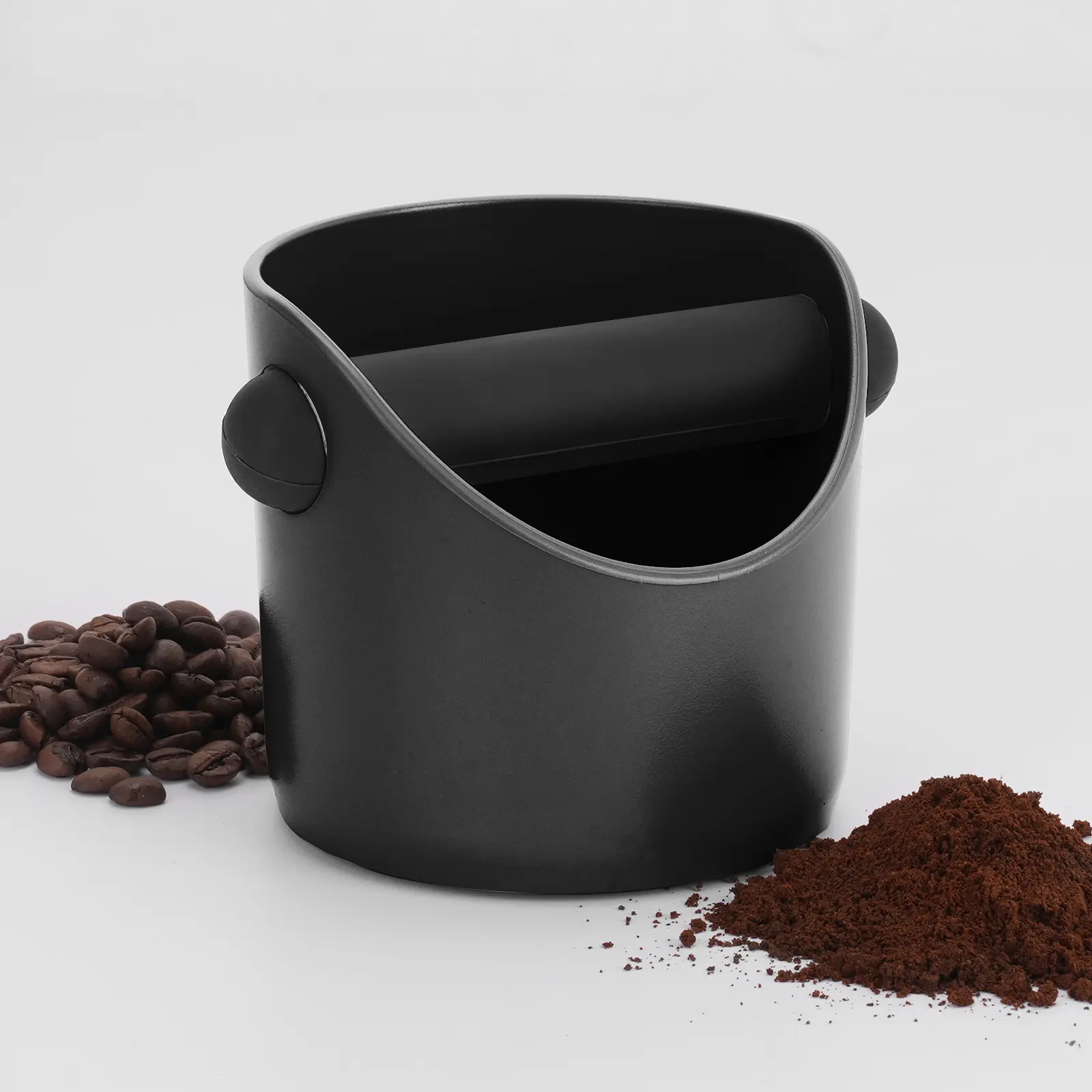 Mcilpoog Coffee Knock Box Mini Durable Barista Style Shock-Absorbent Knock Box with Removable Knock Bar and Non-Slip Base for Home and Office Use Espresso Machine