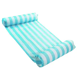 COMFY FLOATS 91613VM Inflatable Striped Hammock Pool Float, Teal