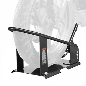 【fathersdaygift】VEVOR Motorcycle Wheel Chock, 1800 lbs Capacity Wheel Cradle Holder, Heavy-duty Steel Motorcycle Front Wheel Stand with 3 Adjustable Holes, For 15"-21" Off-Road Motorcycles, Standard Motorcycles