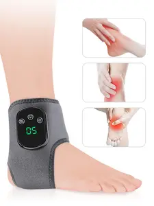 Electric Foot Massager Vibration Relaxation Ankle Massager Warm Hot Compress Ankle Brace Joint Sprain Ankle Support Muscle Fatigue Pain Relieve Ankle Protection