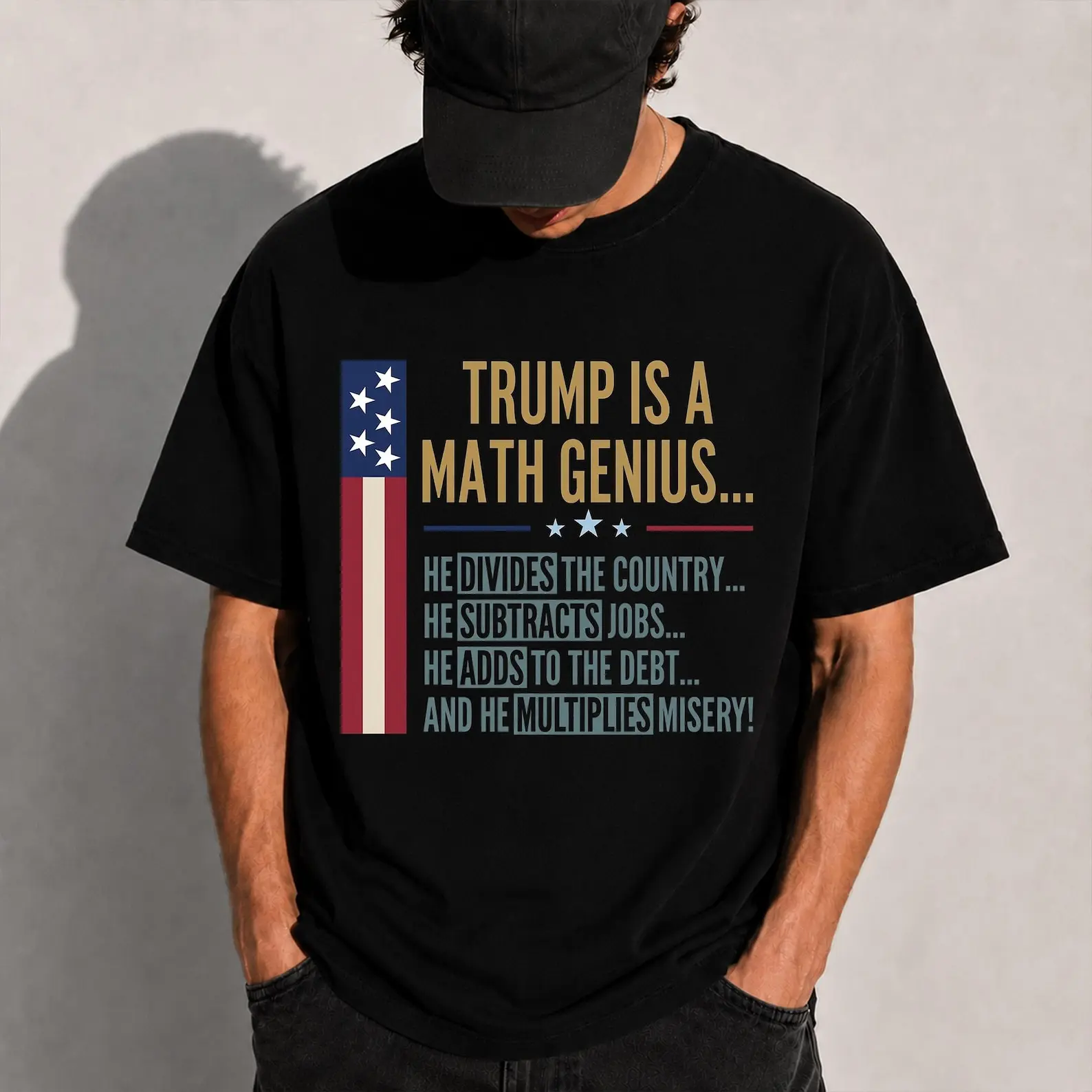 Trump Is A Math Genius T-Shirt, Funny Political Humor Tee