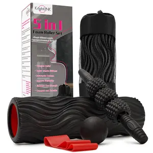 5 in 1 Foam Roller Set Muscle Massage Foam Ripple Roller for Deep Tissue Massage of The Back and Leg Muscles, Relieves Muscle Pain & Tightness, Improves Mobility Body Care Comfort