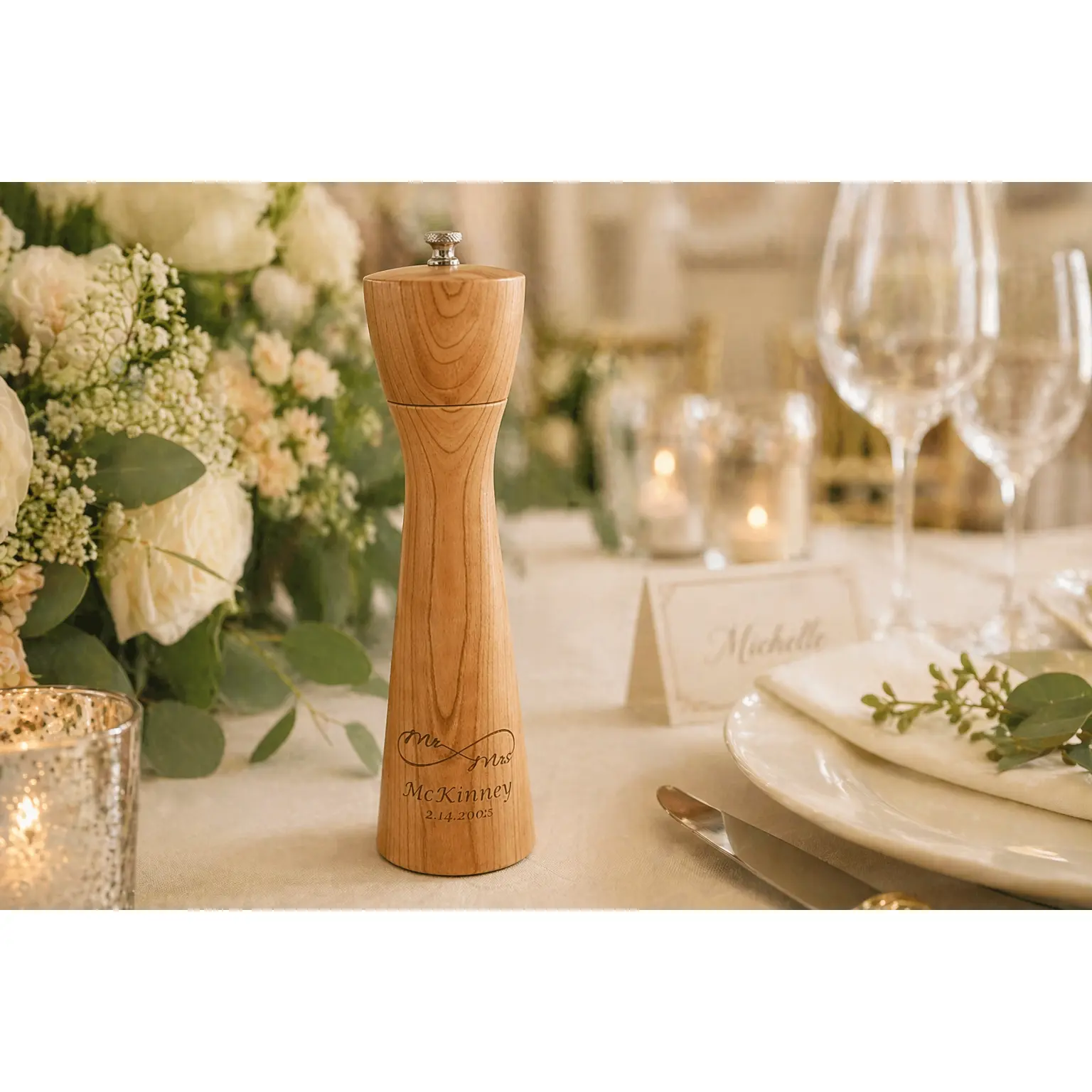 Mr. & Mrs. Personalized Wedding Mill