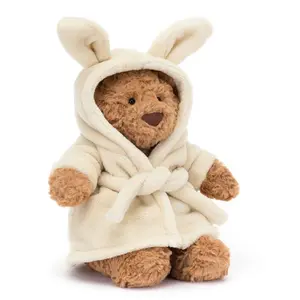 Bear Collection Barcelona Bear Eggplant Bee Love Bathrobe Plush Toy Cute Stuffed Animal for Kids Bear Collection Teddybear Stuffed Animal