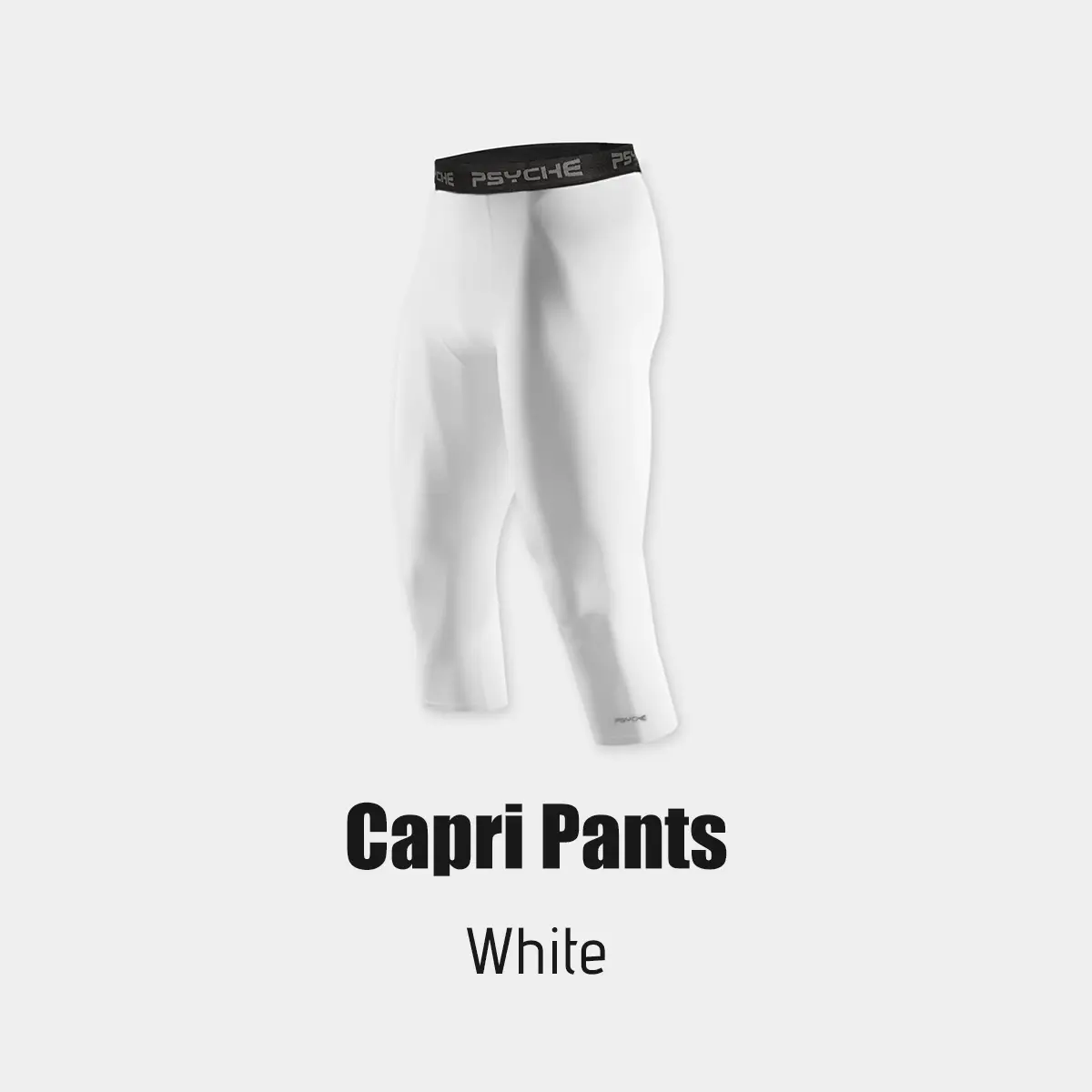 Men’s 3/4 Compression Pants by PSYCHE – Compression Underwear for Gym, Workouts, Running, Basketball, Squat-Proof, Sweat-Wicking & Ultra-Breathable