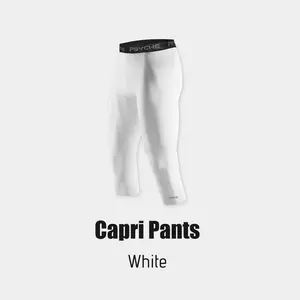 Men’s 3/4 Compression Pants by PSYCHE – Compression Underwear for Gym, Workouts, Running, Basketball, Squat-Proof, Sweat-Wicking & Ultra-Breathable