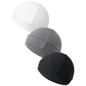 3 Pcs Breathable Skull Caps,Simple Style Plain Color Skull Beanie for Men & Women,Stretchy Helmet Liner Biking Accessory,Casual Sporty Breathable Beanie Hat for Outdoor Sports for Men & Women