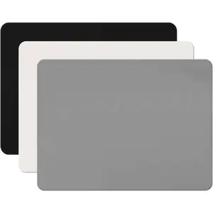 Gartful 3Pack Silicone Sheet for Crafts, Resin Jewelry Casting Molds Mat, Food Grade Silicone Placemat, Multipurpose Table Protector, Nonstick Nonskid Heat-Resistant, Black&Gray&Beige (15.7x11.8inch)