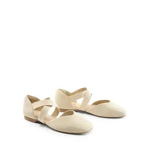 DREAM PAIRS Women's Sustainable Criss-Cross Knit Rubber Ballet Flats - Casual, Comfortable Women's Daily Footwear
