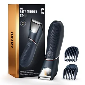 [TikTokShopStockUp]Electric Body Hair Shaver - Groin Hair Trimmer, Ball Trimmer for Men with Replaceable Ceramic Blade Heads, USB Recharge, Waterproof, Safe & Gentle Trimming, Quick Gifts