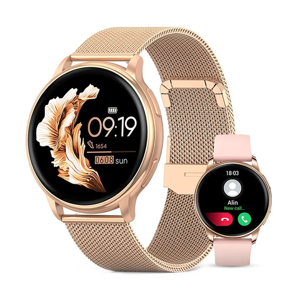 MEVADEN 1.32 Inch Display Smart Watch For Women, Calling Smart Watch, Step Tracker Watch, Answer/Make Calls And Message Reminders, 100+ Exercise Modes Fitness Tracker Watch Suitable For Daily Use And Gifts, Compatible With Ios And Android Phones