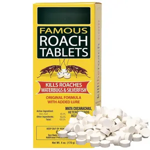Roach Tablets, Boric Acid Roach and Insects Killer with Lure, Alternative to Bait Traps (6oz, 145 Tablets), Yellow