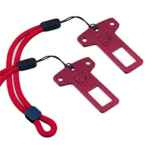 Buckle Keychain and Lanyard | Seatbelt Buckle Clip | Universal Fit Car Interior Accessories | Adjustable Wristlet | Replica Buckle Keyring