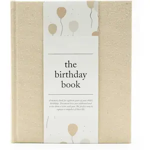 Birthday Memory Book- Elegant Birthday Journal - Photos, Baby Journal to Record Milestones, Letters & More - Baby Memory Gift for Parents,