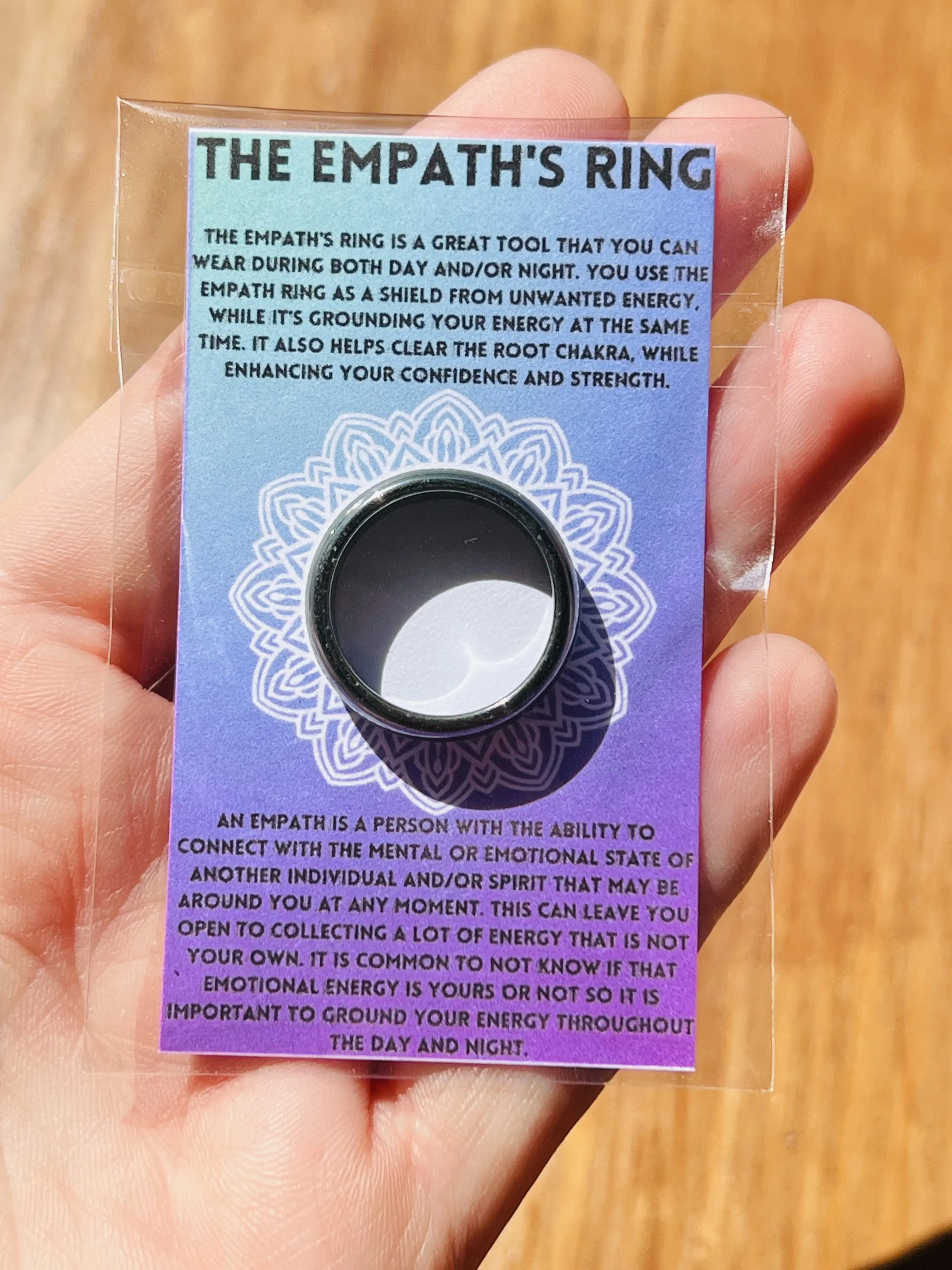 The Empath’s Ring Hematite Rings Unisex Rings Multiple Sizes Crystal Rings Crystal Jewelry For Balance Between The Body, Mind And Spirit Daily