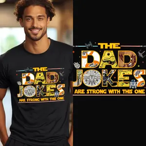 The Dad Jokes DTF Transfer for Clothing – Easy Iron-On for T-Shirts, Bags, Pillowcases, Perfect Father's Day/Birthday/Christmas Gift for Dad