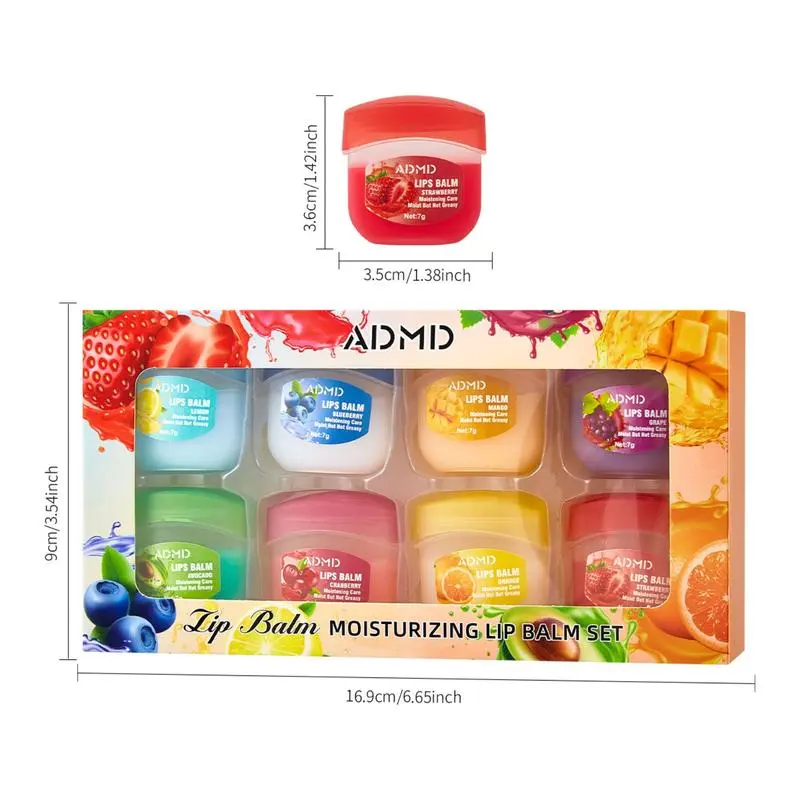 #SummerVibes ADMD Fruit Flavored Lip Glosses & Night Balms Colorless Lipsticks Moisturizing Nourishing Lip Masks Small Convenient Party Seasonal Gifts, Lip Care, Moisturizing Lip Glaze