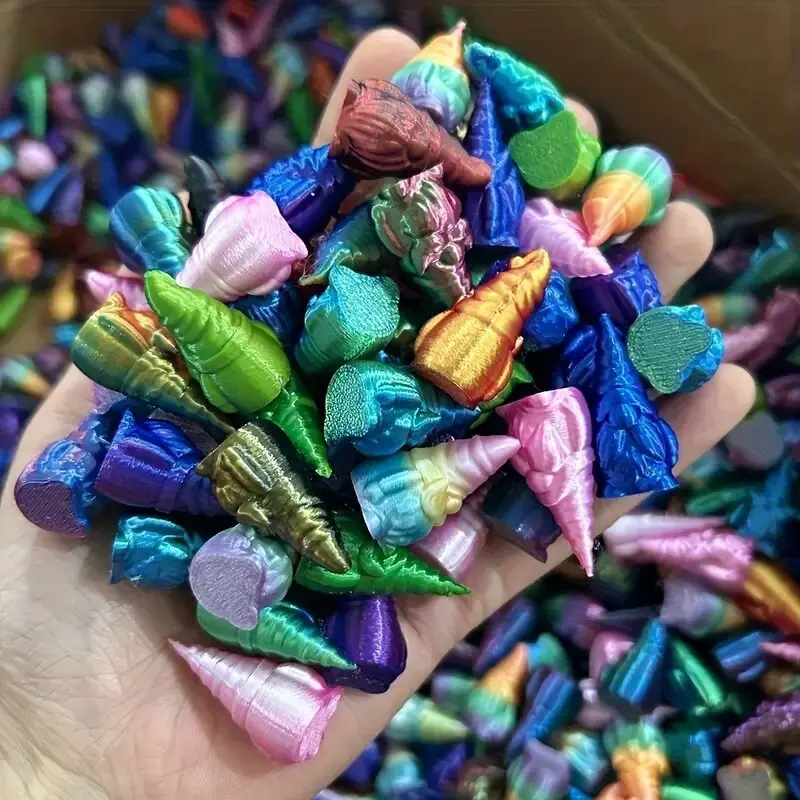30pcs 3D Printed Mini Gnome Statues - Rainbow-Colored, Decorative Figurines for Garden & Home Decor, Garden Gnomes, Christmas Stocking Stuffers, Miniature Fairy Garden Accessories, Halloween Decorations