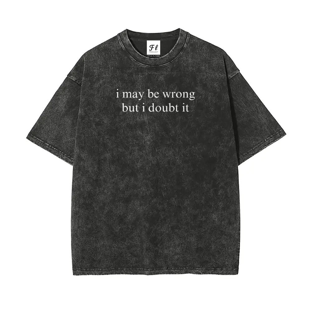 Unisex Washed Batik Cotton Oversize T-Shirt - S~3XL, Casual Short-Sleeve, Super Soft Pre-Shrunk, Menswear Streetwear Fit, Shortsleeve