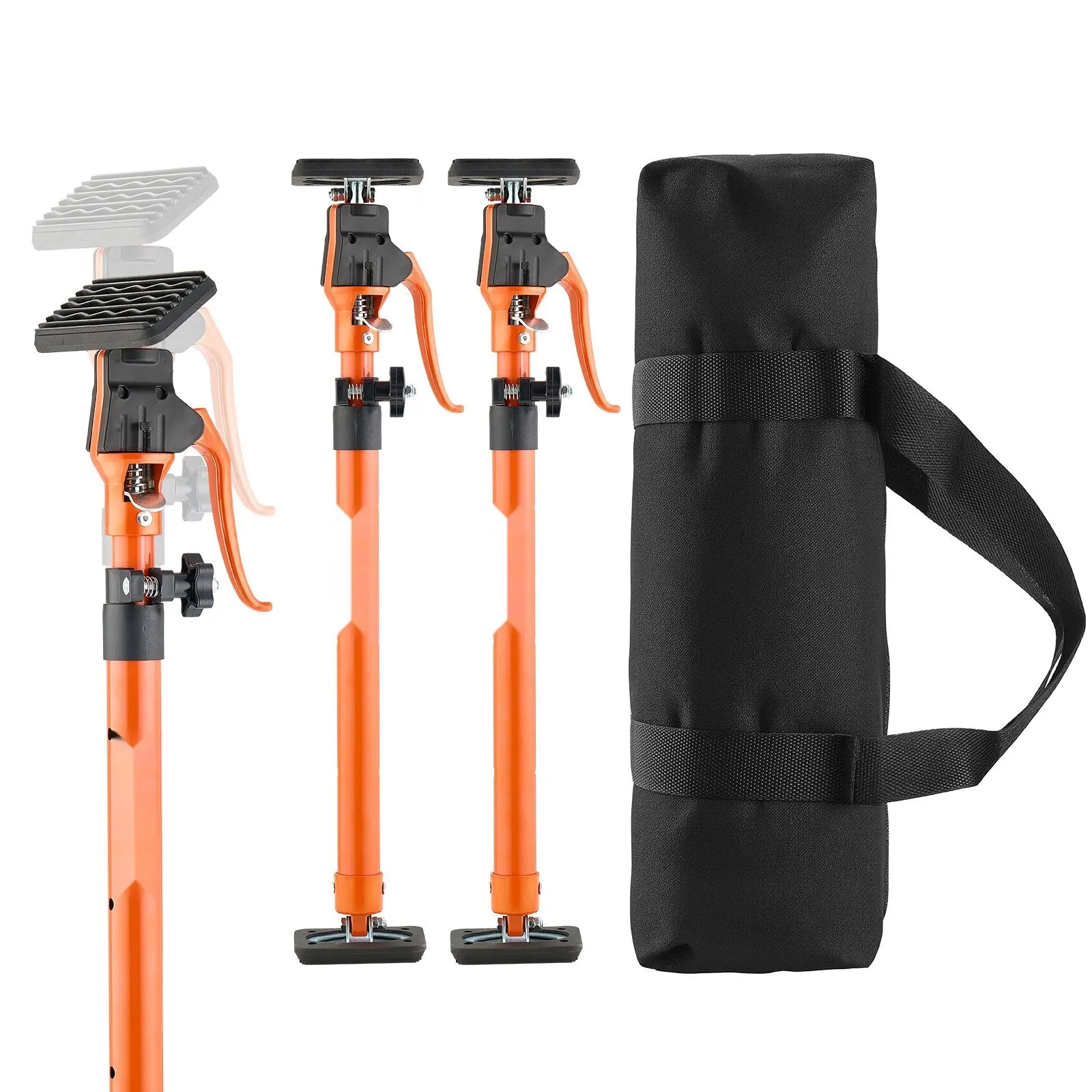 Two Pack Adjustable Telescoping Cabinet Jack Support Poles, 25.4 To 45.3 Inch Range, Quick-Release Stabilizer Rod For Cabinet Installation, Furniture Support, Doors, Shelving, DIY Projects, Heavy Duty And Durable
