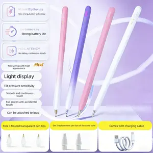 Compatible iPad Capacitive Stylus Pen, Apple Tablet Handwriting Replacement Pencil, Anti-Mistouch, Pressure Sensitivity, Battery Display, Touchscreen Pen