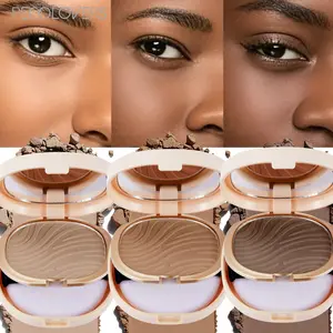 Oil-control Face Powder 24 Hours Waterproof Matte Face Makeup Cosmetic Setting Compact Powder