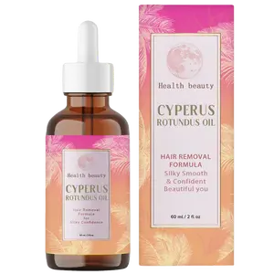 CYP Nature Beauty Cyperus Rotundus Oil for Natural Permanent Hair Reduction 60ml Gentle Non-Irritating Depilatory Solution for Smooth Silky Skin Wax Body Care