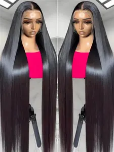 MYLOCKME 34 36 38 Inch Straight Human Hair Wigs 13x4 13x6 HD Transparent Lace Frontal Wig Human Hair 4x4 Bone Straight Lace Closure Wigs For Women hd lace frontal wig