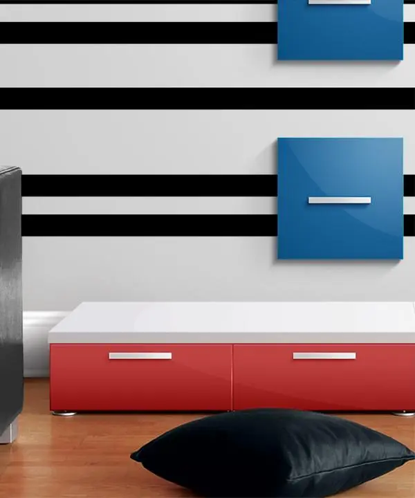 212 MAIN Black Simple Striped Peel-and-Stick Removable Wallpaper - Repositionable, Easy-to-Apply DIY Decor for Accent Walls (Model 30016, Accent Wall Peel and Stick Option)