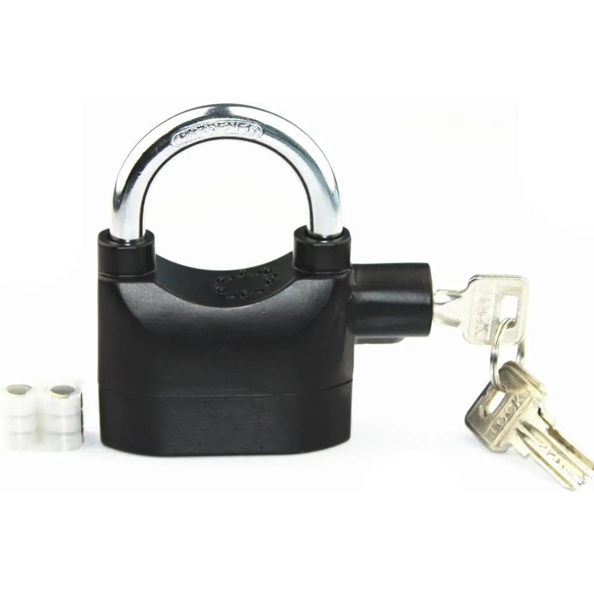 Alarm Lock 110dba Universal Security Alarm Lock System Anti-Theft for Door Motor Bicycle Padlock with 3 Keys (Black)