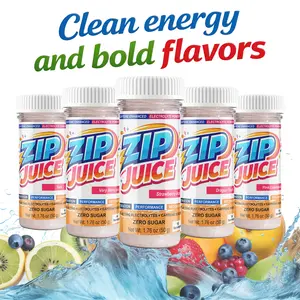 Zip Juice 10 Servings Caffeine Enhanced Electrolyte Powder Drink Mix – Bold Flavor + Fast Energy for Focus, Clean Energy + Smart Hydration Beverage