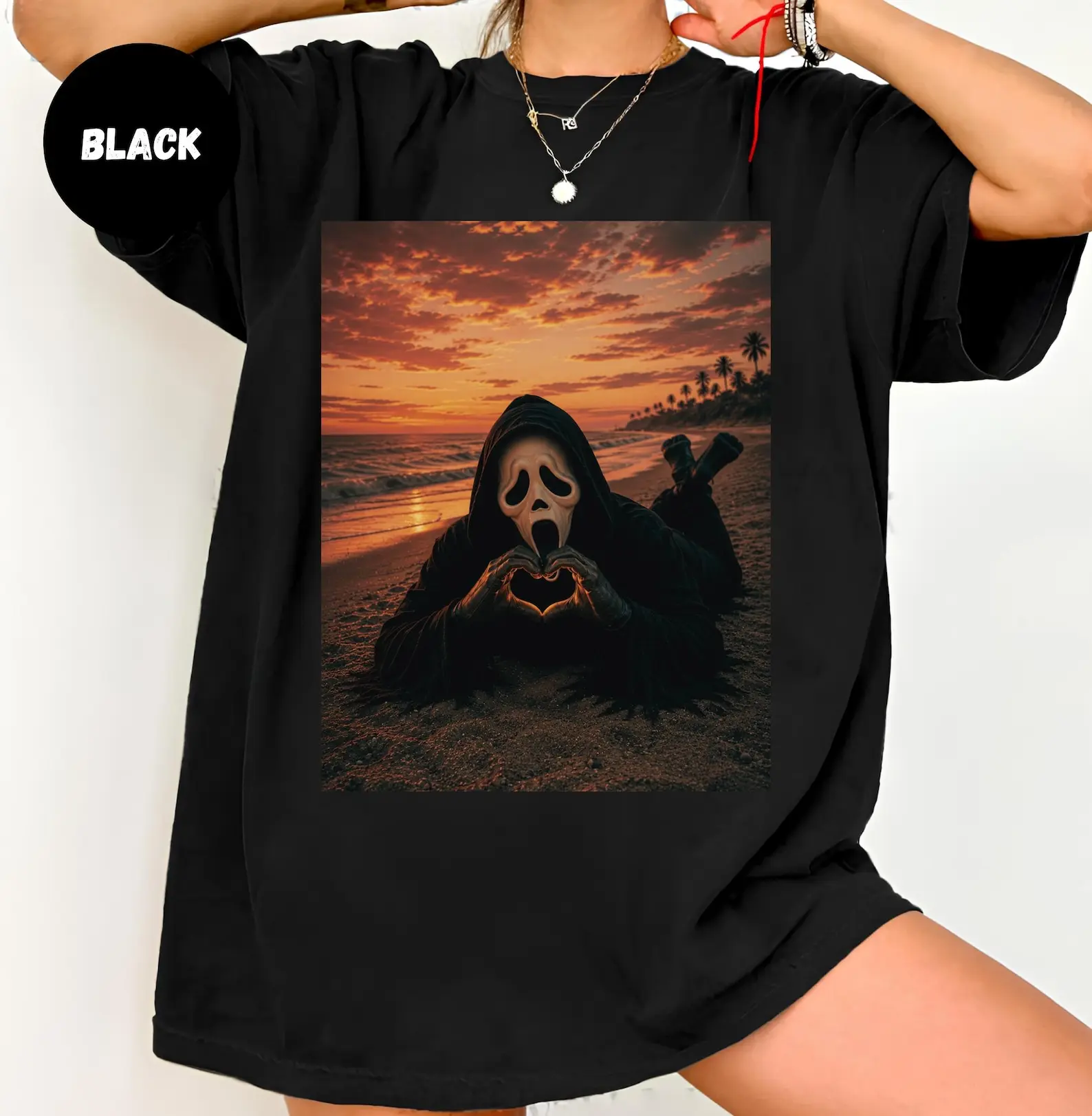 Funny Ghostface Valentine Shirt, Scream Movie Heart Hands T Shirt, Cute Horror Lover Gift, Ironic Slasher Love Tee, Halloween