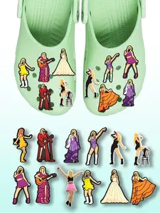 Cartoon Singer Themed Shoe Decoration Charms, Croc Charms, Cute PVC Shoe Accessories for Women's Clogs, Fashionable Shoes Decorations for Clogs