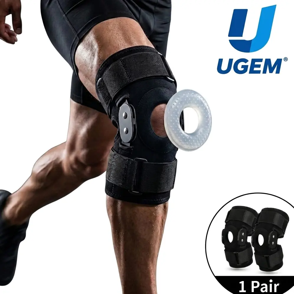 Professional Hinged Knee Brace for Men & Women, Knee Support with Dual Side Stabilizers & Patella Gel Pad for ACL, MCL, Meniscus Tear, Arthritis Pain Relief, Adjustable Compression Knee Wrap for Recovery (1 Pair) summerwins
