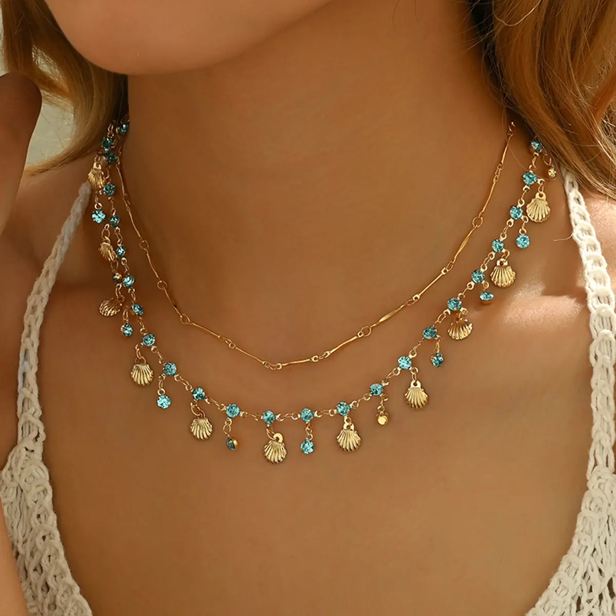 Long Gold Necklaces for Women Puka Shell Necklace Paperclip Chain Necklace Boho Gold Costume Jewelry for Women Layered Ocean Jewelry 2026