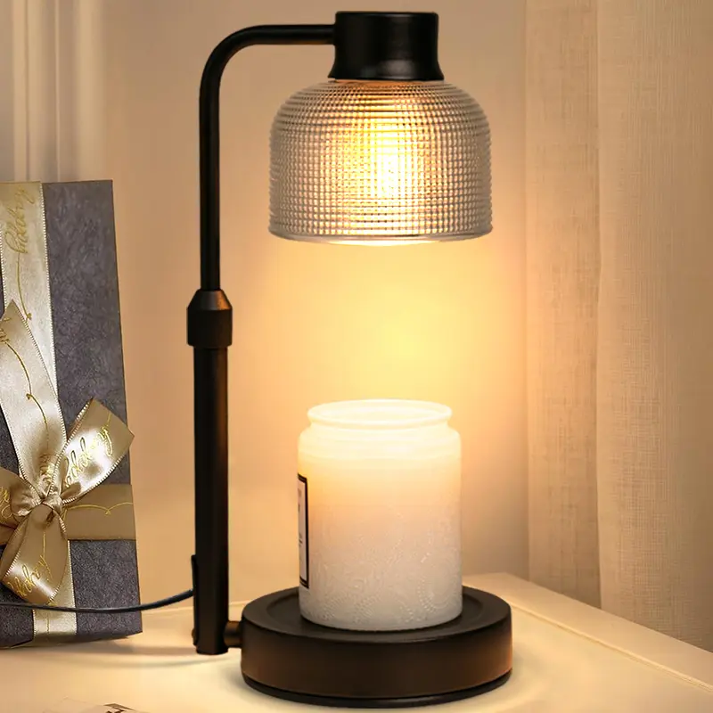 Mom Gifts Metal Dimmable Adjustable Candle Warmer Lamp with Timer, 1 Candelabra for Jar Candles, 2 Bulbs, Fragrance Release, Anniversary Daily Home Decor Items