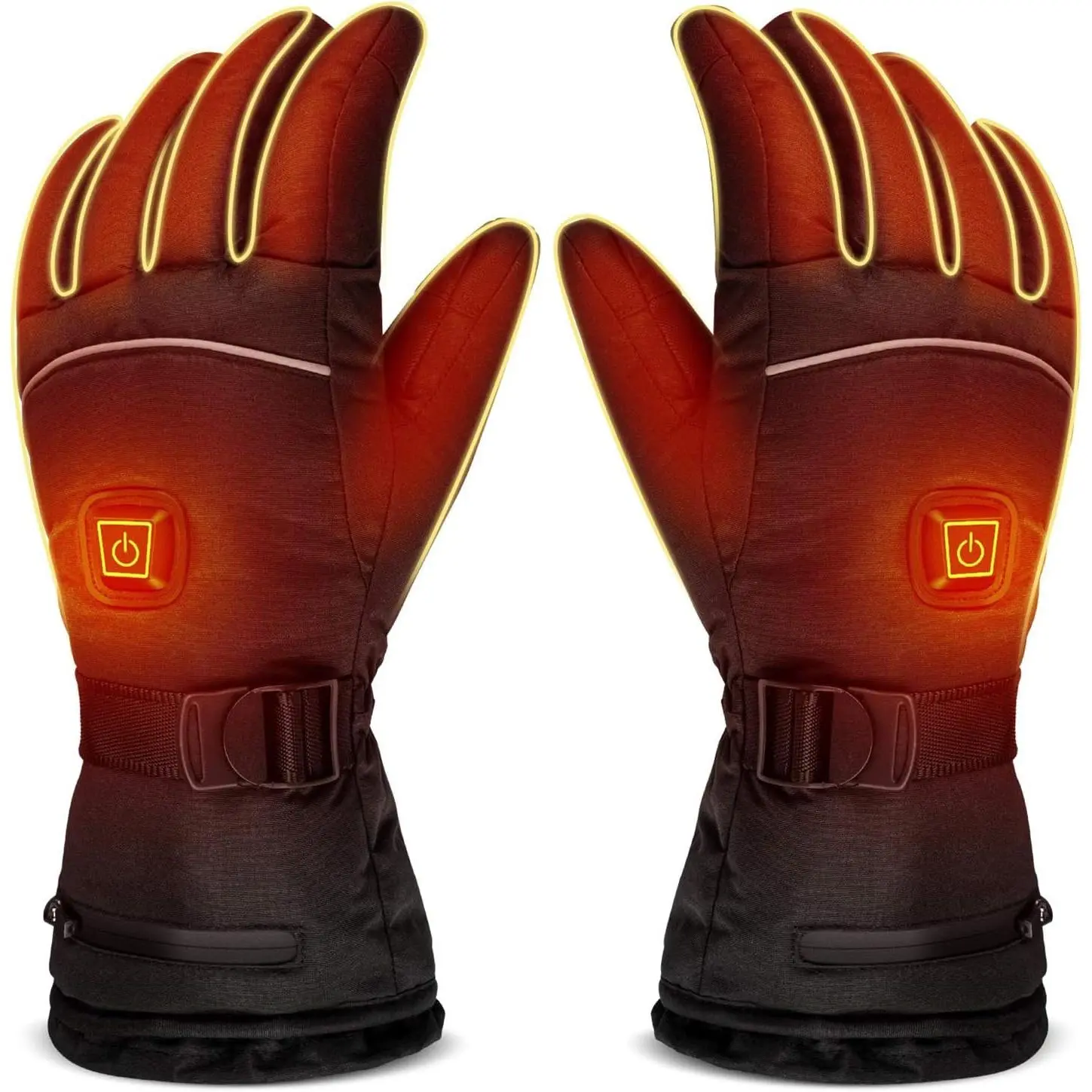 Unisex Heated Gloves with 8-Hour Rechargeable Battery, Waterproof Winter Riding Gloves with 3 Heat Settings, Touchscreen Hand Warmers for Skiing & Motorbiking, Waterproof Gloves