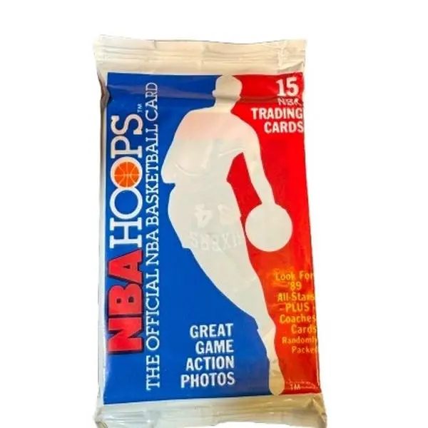 1989 NBA Hoops Series 1 Pack - Single pack - 15 Cards per pack - Look for David Robinson Rookie card #138